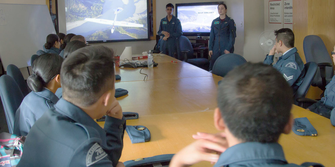 BC Air Cadets classroom training session
