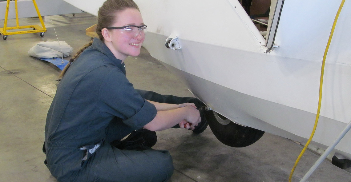 Image of a Cadet participating in the BC Air Cadet work experience program